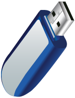 Digitale Dokumente können einfach via USB Stick von Rechner zu Rechner übertragen werden.